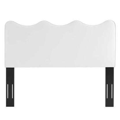 Athena Performance Velvet Full/Queen Headboard, Velvet, White, 22358