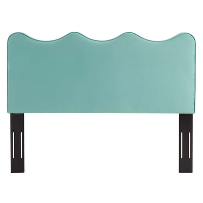 Athena Performance Velvet King/California King Headboard, Velvet, Blue, 22362
