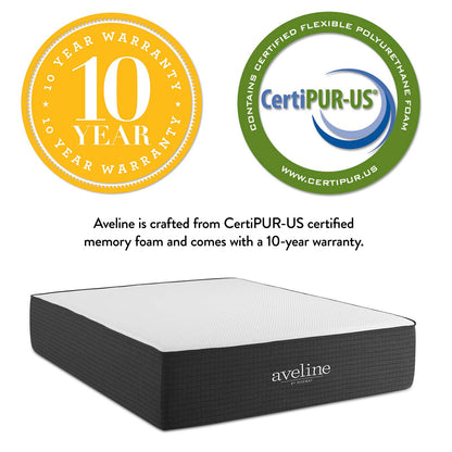 Aveline 16" Memory Foam Queen Mattress, White, 22393