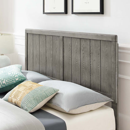 Alana Full Wood Platform Bed With Angular Frame, Wood, Grey Gray, 22396