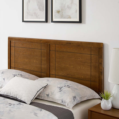 Marlee Full Wood Platform Bed With Splayed Legs, Wood, Brown Walnut, 22424