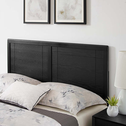 Marlee King Wood Platform Bed With Splayed Legs, Wood, Black, 22425
