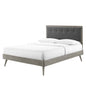 Willow Full Wood Platform Bed With Splayed Legs, Wood, Grey Gray, 22452