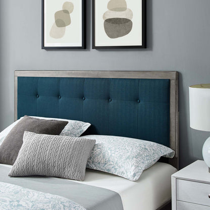 Willow Twin Wood Platform Bed With Splayed Legs, Wood, Grey Gray Navy Blue, 22463