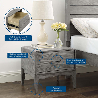 Georgia 3 Piece Twin Bedroom Set, Wood, Grey Gray, 22603