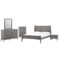 Georgia 5 Piece Full Bedroom Set, Wood, Grey Gray, 22606