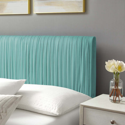 Peyton Performance Velvet Twin Platform Bed, Velvet, Blue, 23189