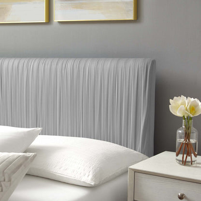 Peyton Performance Velvet Full Platform Bed, Velvet, Light Grey Gray, 23212
