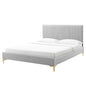 Peyton Performance Velvet King Platform Bed, Velvet, Light Grey Gray, 23236