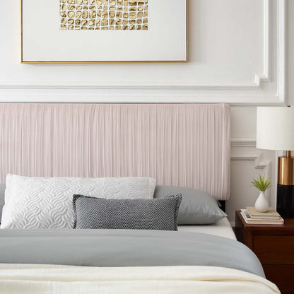 Peyton Performance Velvet King Platform Bed, Velvet, Pink, 23247