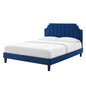 Sienna Performance Velvet Twin Platform Bed, Velvet, Blue Navy, 23501