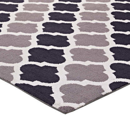 Lida Moroccan Trellis 8x10 Area Rug, Fabric, Multi Grey Gray 14725
