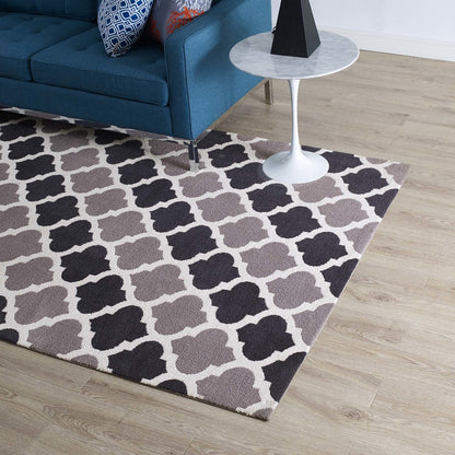 Lida Moroccan Trellis 8x10 Area Rug, Fabric, Multi Grey Gray 14725