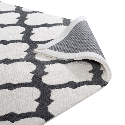 Lida Moroccan Trellis 5x8 Area Rug, Fabric, Multi Grey Gray 14726