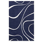 Therese Abstract Swirl 5x8 Area Rug, Fabric, Multi Navy Blue 14728