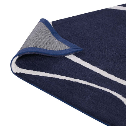 Therese Abstract Swirl 8x10 Area Rug, Fabric, Multi Navy Blue 14729