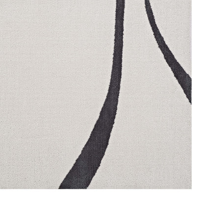 Therese Abstract Swirl 5x8 Area Rug, Fabric, Multi Grey Gray 14732