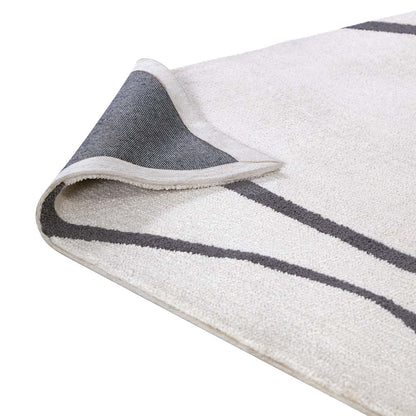 Therese Abstract Swirl 5x8 Area Rug, Fabric, Multi Grey Gray 14732