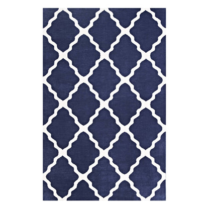 Marja Moroccan Trellis 8x10 Area Rug, Fabric, Multi White Ivory 14735