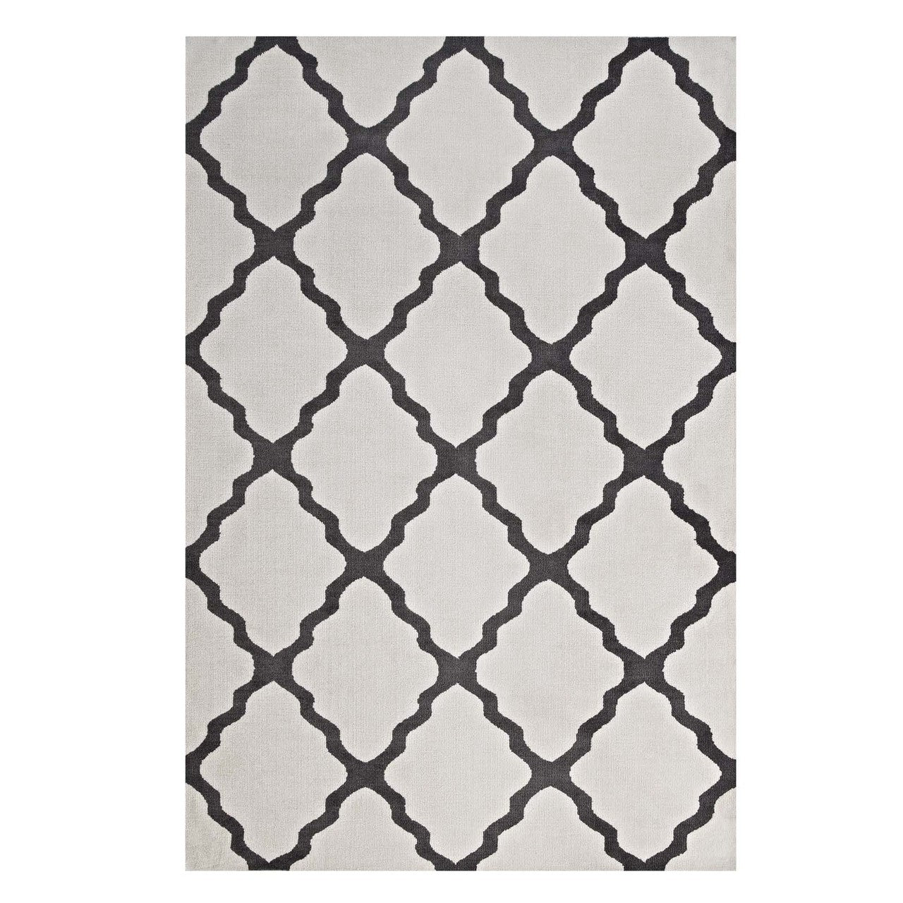 Marja Moroccan Trellis 8x10 Area Rug, Fabric, Multi Grey Gray 14741