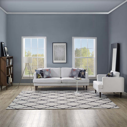 Marja Moroccan Trellis 8x10 Area Rug, Fabric, Multi Grey Gray 14741