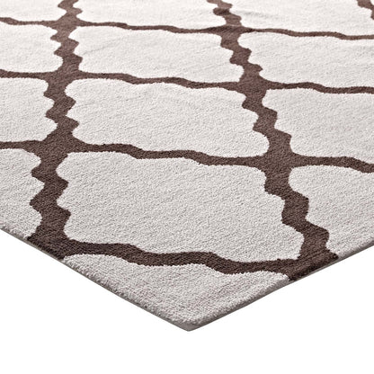 Marja Moroccan Trellis 5x8 Area Rug, Fabric, Multi Brown 14742
