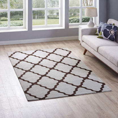Marja Moroccan Trellis 5x8 Area Rug, Fabric, Multi Brown 14742