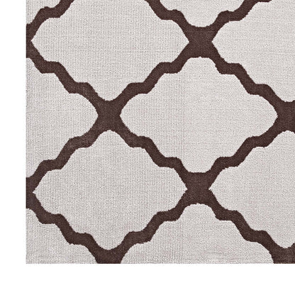 Marja Moroccan Trellis 8x10 Area Rug, Fabric, Multi Brown 14743
