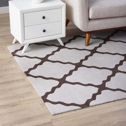 Marja Moroccan Trellis 8x10 Area Rug, Fabric, Multi Brown 14743