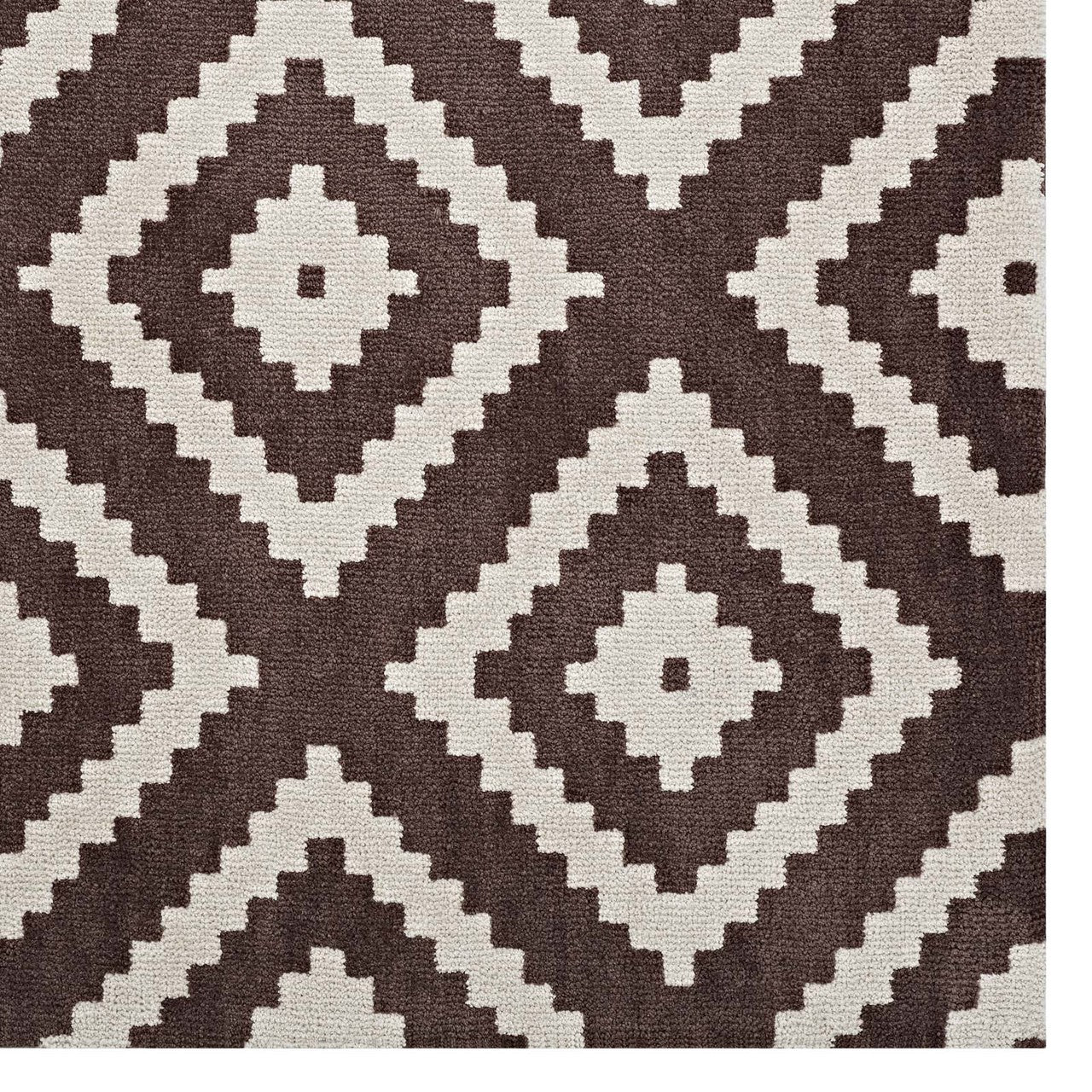 Alika Abstract Diamond Trellis 8x10 Area Rug, Fabric, Multi Brown 14753