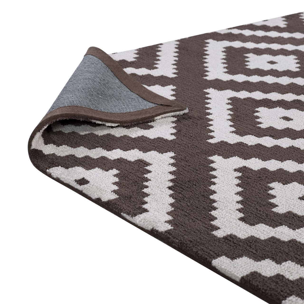 Alika Abstract Diamond Trellis 8x10 Area Rug, Fabric, Multi Brown 14753
