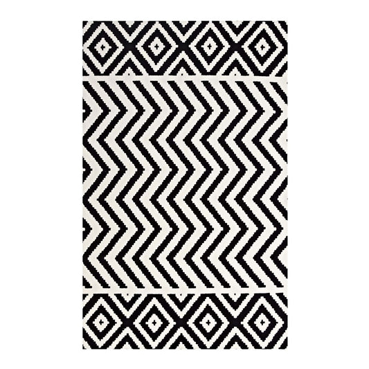 Ailani Geometric Chevron / Diamond 8x10 Area Rug, Fabric, Multi White 14759
