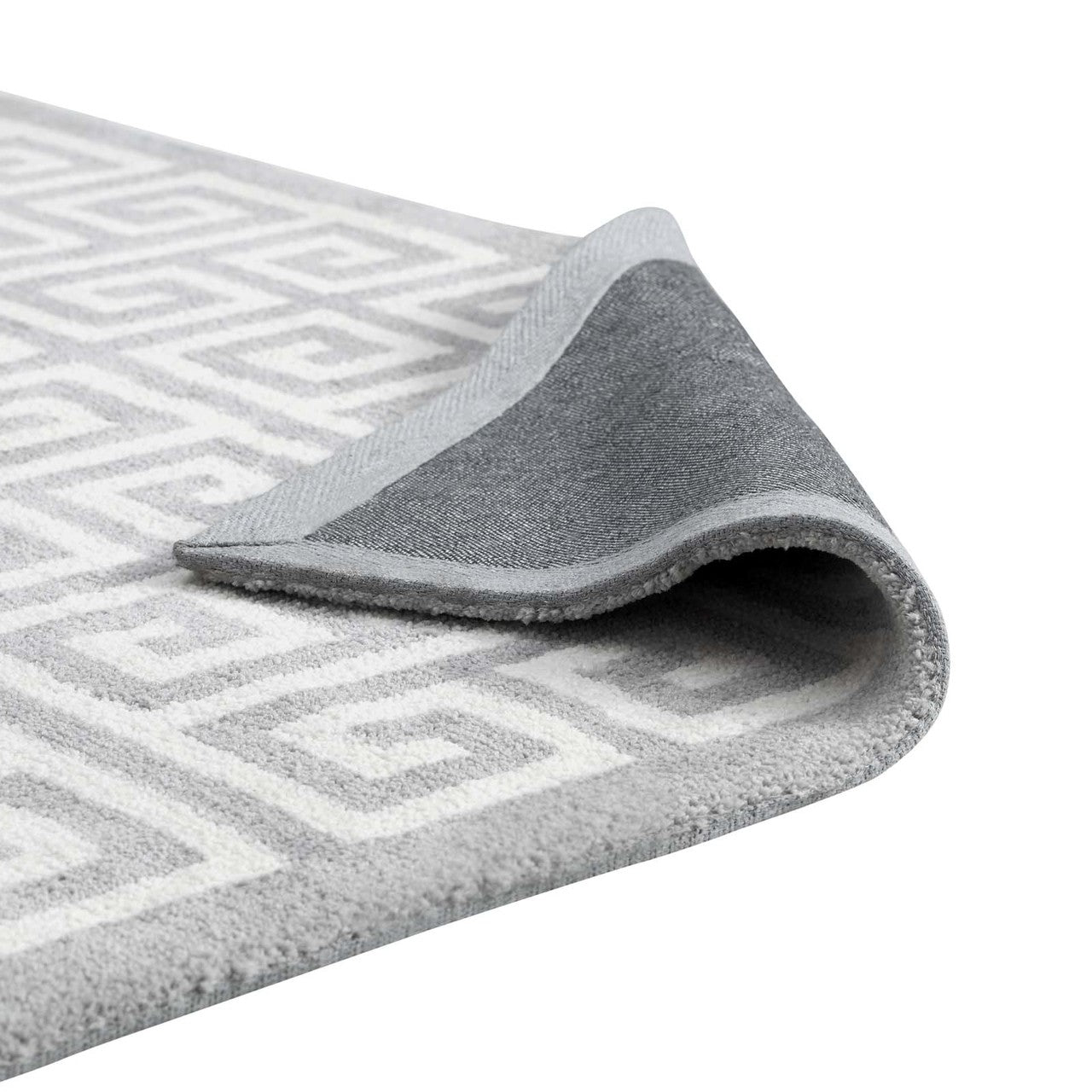 Freydis Greek Key 8x10 Area Rug, Fabric, Multi Grey Gray 14763