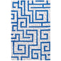 Nahia Geometric Maze 5x8 Area Rug, Fabric, Multi Blue 14768