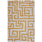 Nahia Geometric Maze 8x10 Area Rug, Fabric, Multi Yellow 14773