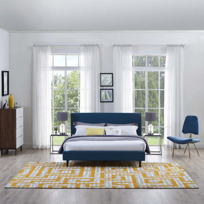 Nahia Geometric Maze 8x10 Area Rug, Fabric, Multi Yellow 14773