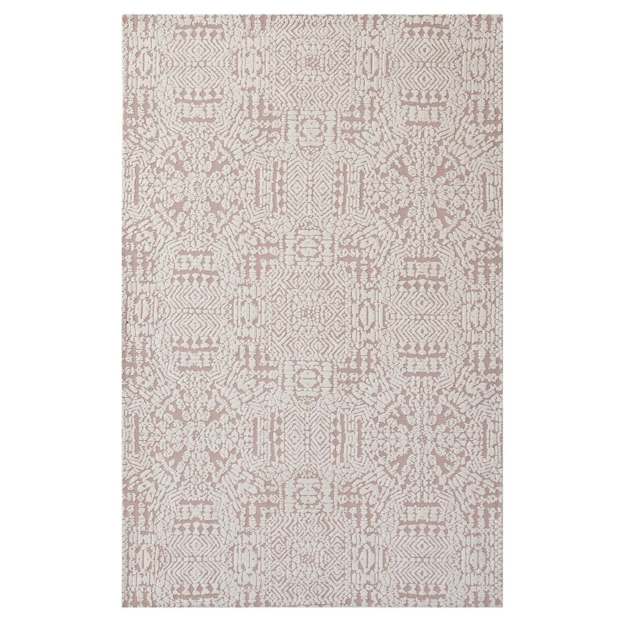 Javiera Contemporary Moroccan 5x8 Area Rug, Fabric, Multi Red 14776
