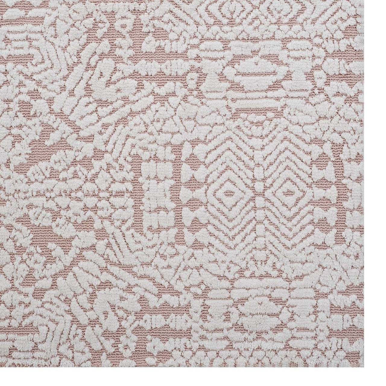 Javiera Contemporary Moroccan 8x10 Area Rug, Fabric, Multi Red 14777