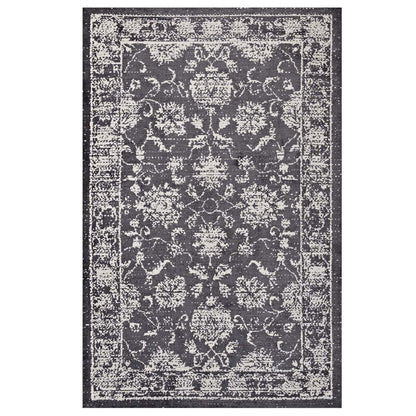 Kazia Distressed Floral Lattice 5x8 Area Rug, Fabric, Multi Grey Gray 14778