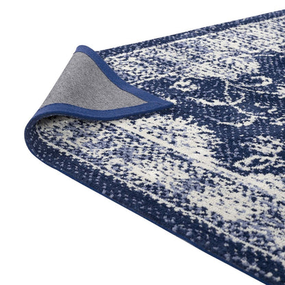 Kazia Distressed Floral Lattice 5x8 Area Rug, Fabric,  Multi Blue 14780