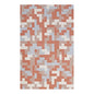 Andela Interlocking Block Mosaic 8x10 Area Rug, Fabric, Multi Orange 14785