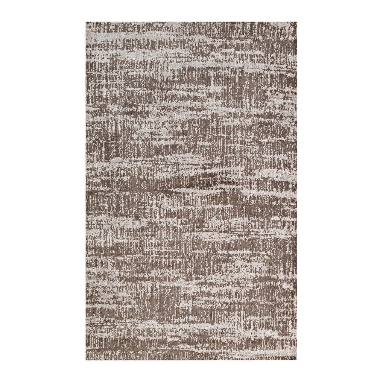 Darja Distressed Rustic Modern 5x8 Area Rug, Fabric, Multi Brown Tan 14790