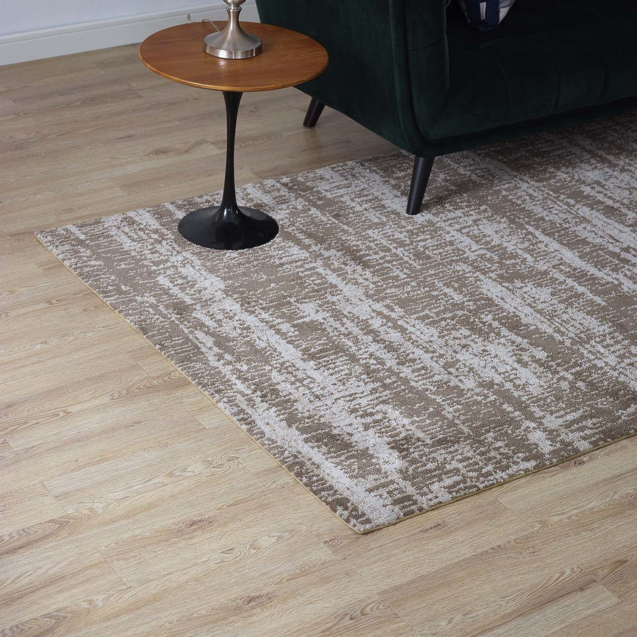 Darja Distressed Rustic Modern 5x8 Area Rug, Fabric, Multi Brown Tan 14790