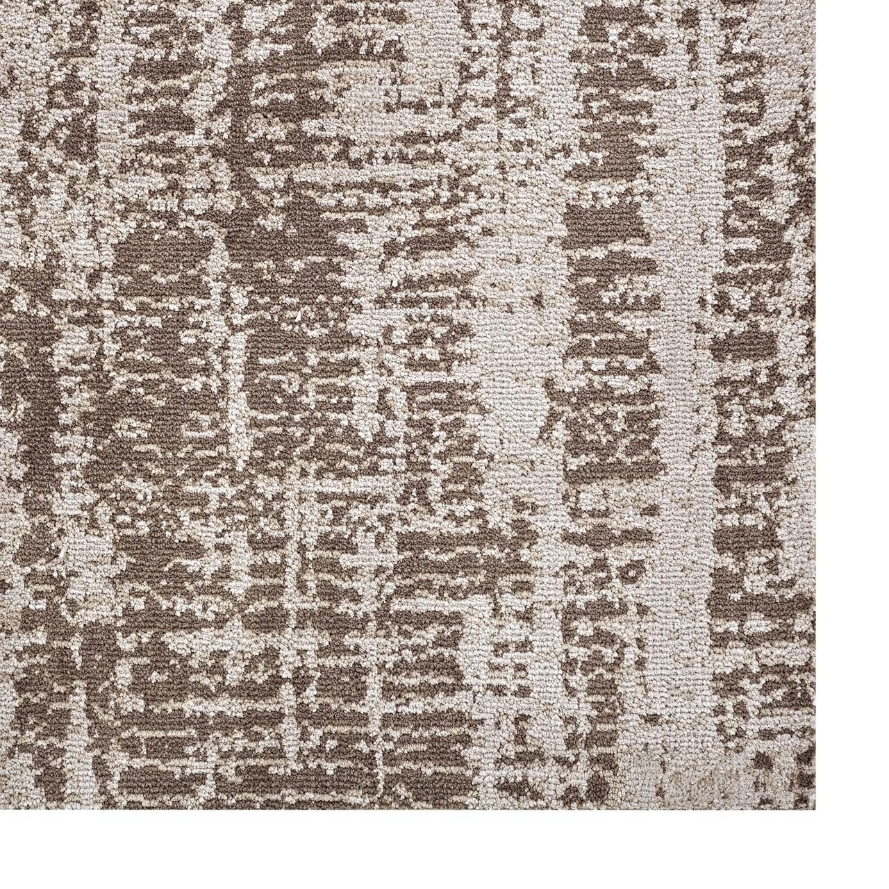 Darja Distressed Rustic Modern 8x10 Area Rug, Fabric, Multi Brown Tan 14791