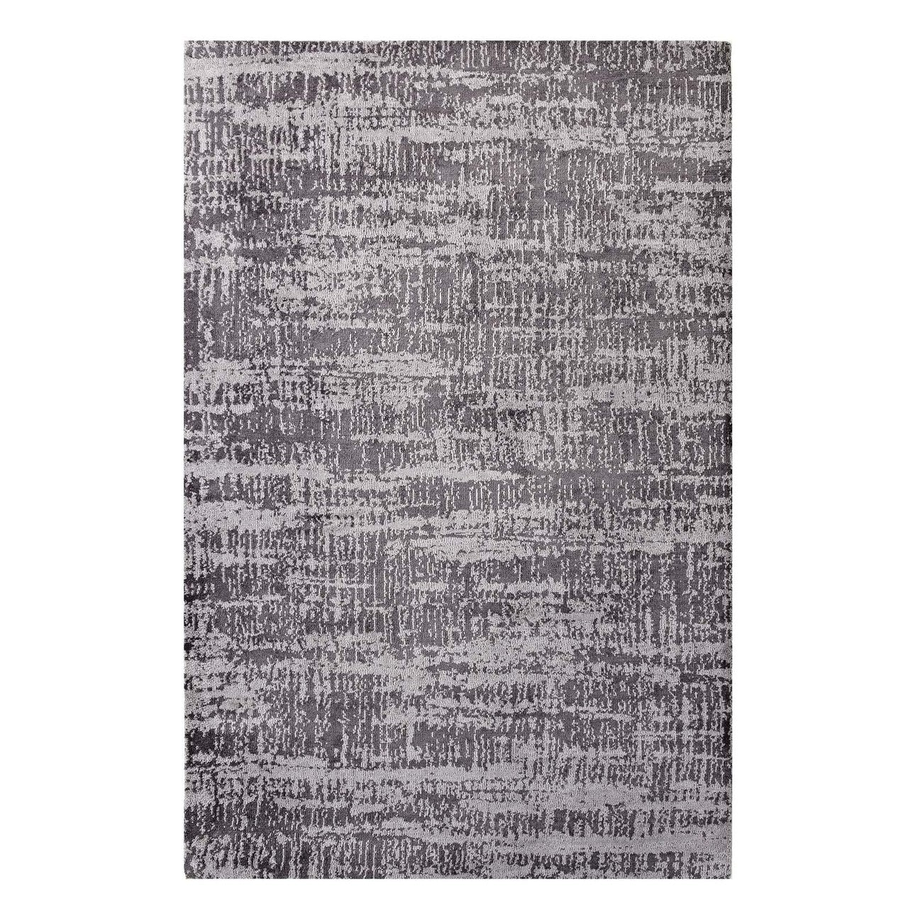 Darja Distressed Rustic Modern 5x8 Area Rug, Fabric, Multi Grey Gray 14792