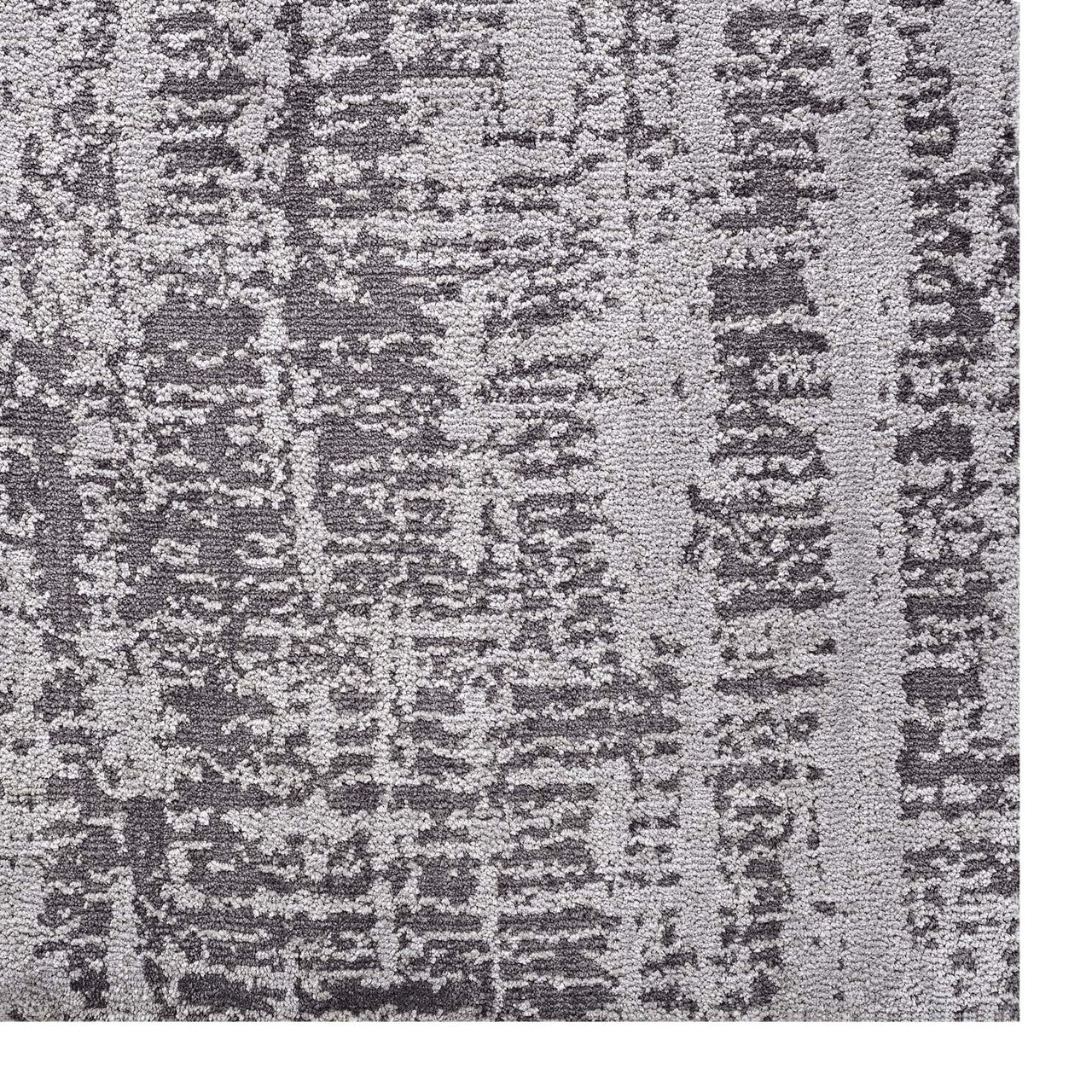 Darja Distressed Rustic Modern 5x8 Area Rug, Fabric, Multi Grey Gray 14792