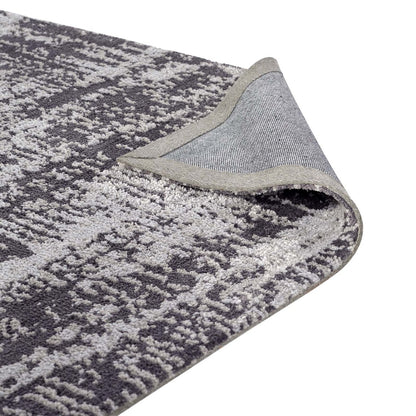 Darja Distressed Rustic Modern 5x8 Area Rug, Fabric, Multi Grey Gray 14792