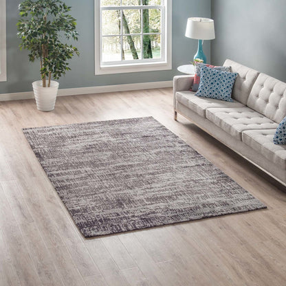 Darja Distressed Rustic Modern 5x8 Area Rug, Fabric, Multi Grey Gray 14792