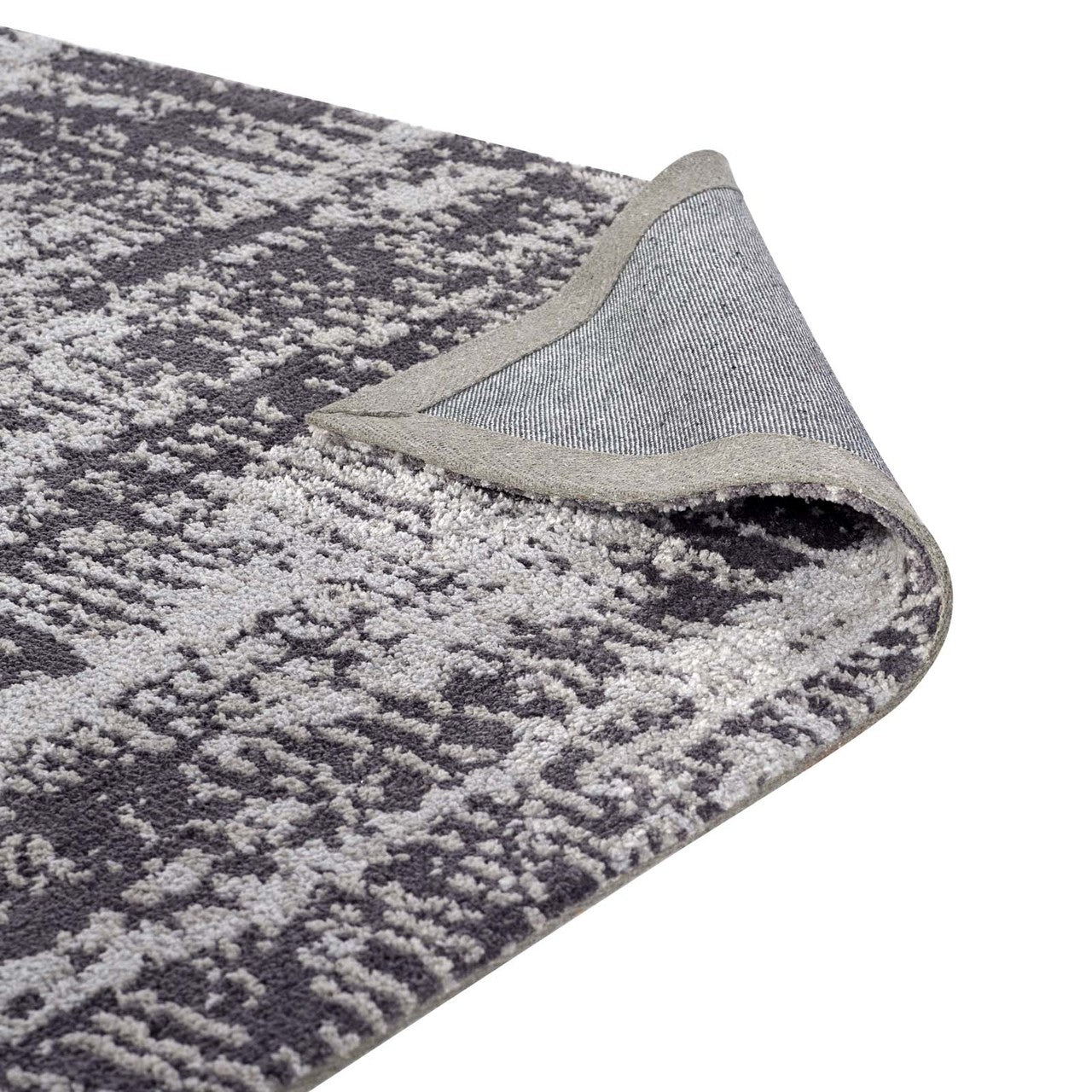 Darja Distressed Rustic Modern 8x10 Area Rug, Fabric, Multi Grey Gray 14793