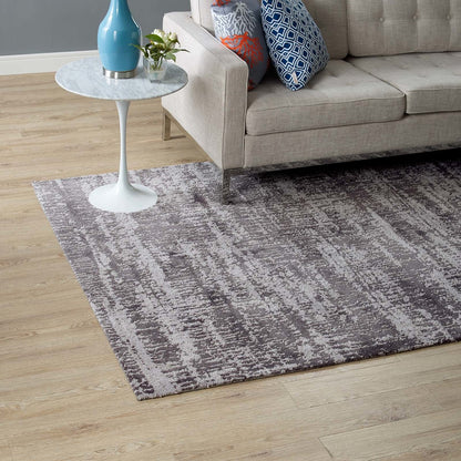 Darja Distressed Rustic Modern 8x10 Area Rug, Fabric, Multi Grey Gray 14793
